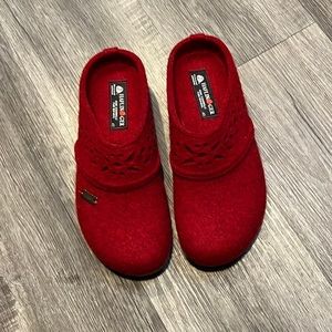 Haflinger Red slip on shoes